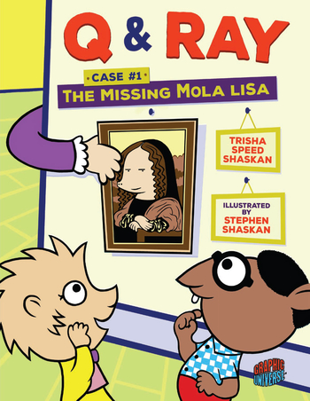 ISBN 9781512411478 (lb : alk. paper)
ISBN 978152454147 (pb)
ISBN 9781512430226 (eb pdf)
The Mola Lisa is missing! 

Someone sneaky has stolen the world’s most famous painting. Good thing Q and Ray are on the case! 

These second-grade critters are Elm Tree Elementary’s best crime solvers. Ray loves magic and stinky cheese. Q loves disguises and surprises. But can the super sleuths outwit an art thief?